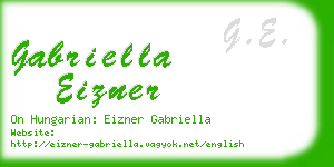 gabriella eizner business card